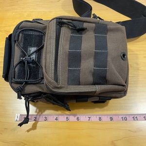 Maxpedition brown and black tactical crossbody bag